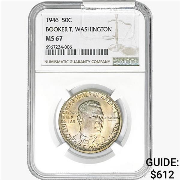 1946 Booker T Half Dollar NGC MS67