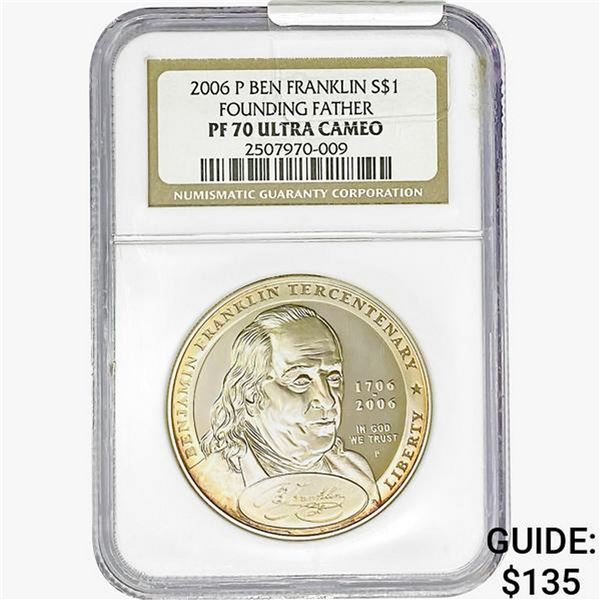 2006-P 0.85oz Silver Franklin $1 NGC PF70 UC