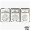 Image 1 : [3]1998-1999 Silver Eagle NGC MS69