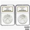 Image 1 : [2]1992-1993 Silver Eagle NGC MS69
