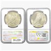 Image 2 : [2]1922 Silver Peace Dollar NGC MS64