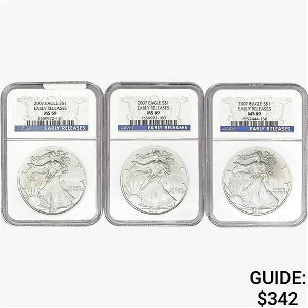 [3]2007 Silver Eagle NGC MS69