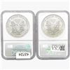 Image 2 : [2]1994-1995 Silver Eagle NGC MS69
