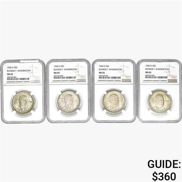 [4]1946-D Booker T Half Dollar NGC MS65