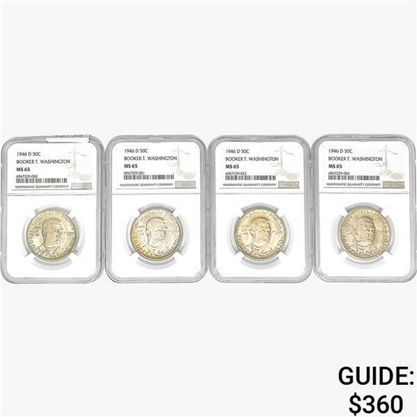 [4]1946-D Booker T Half Dollar NGC MS65