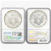 Image 2 : [2]1992-1993 Silver Eagle NGC MS69