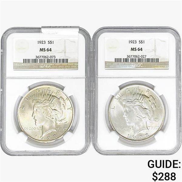 [2]1923 Silver Peace Dollar NGC MS64