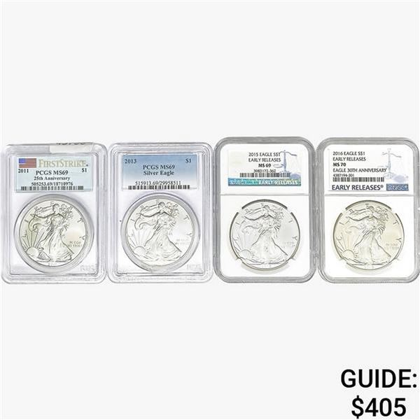 [4]2011-2016 Silver Eagle NGC/PCGS MS69-70