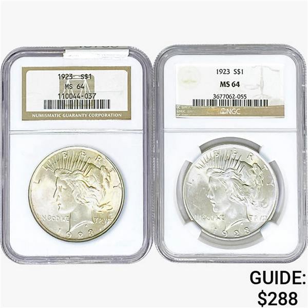 [2]1923 Silver Peace Dollar NGC MS64