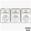 Image 1 : [3]2002-2004 Silver Eagle NGC MS69