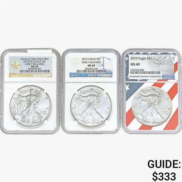 [3]2012-2019 Silver Eagle NGC MS69