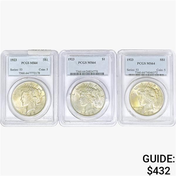 [3]1923 Silver Peace Dollar PCGS MS64