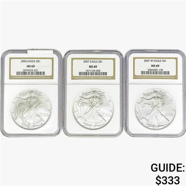 [3]2006-2007 Silver Eagle NGC MS69