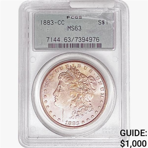 1883-CC Morgan Silver Dollar PCGS MS63