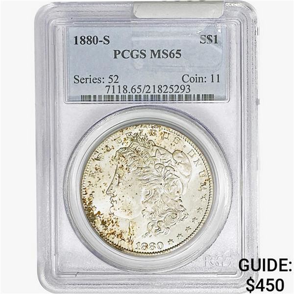 1880-S Morgan Silver Dollar PCGS MS65