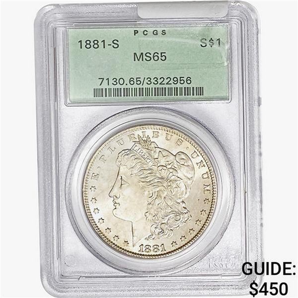 1881-S Morgan Silver Dollar PCGS MS65
