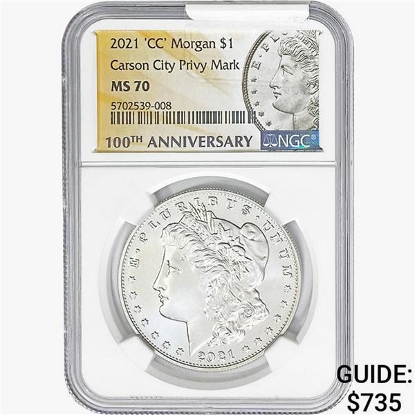 2021-CC Morgan Silver Dollar NGC MS70