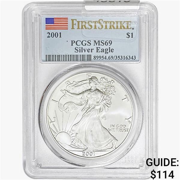 2001 Silver Eagle PCGS MS69