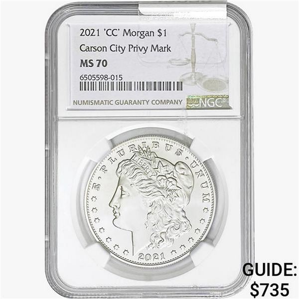 2021-CC Morgan Silver Dollar NGC MS70