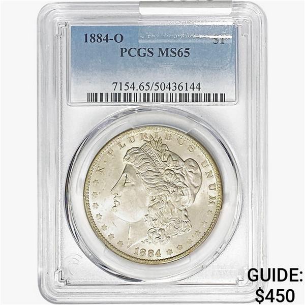 1884-O Morgan Silver Dollar PCGS MS65