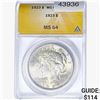 Image 1 : 1923 Silver Peace Dollar ANACS MS64