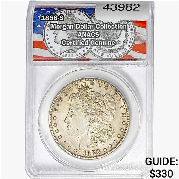 1886-S Morgan Silver Dollar ANACS Genuine