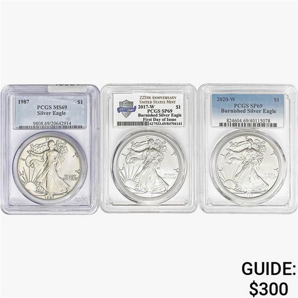 [3]1987-2020 Silver Eagle PCGS MS/SP69