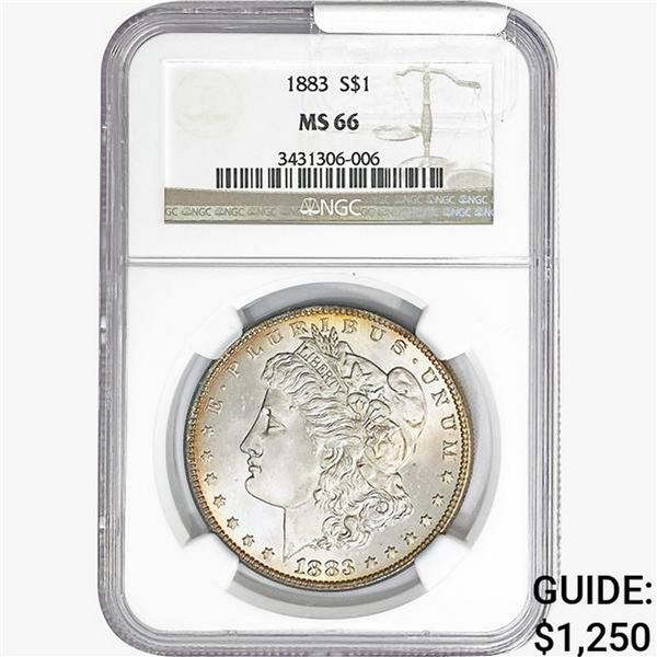 1883 Morgan Silver Dollar NGC MS66