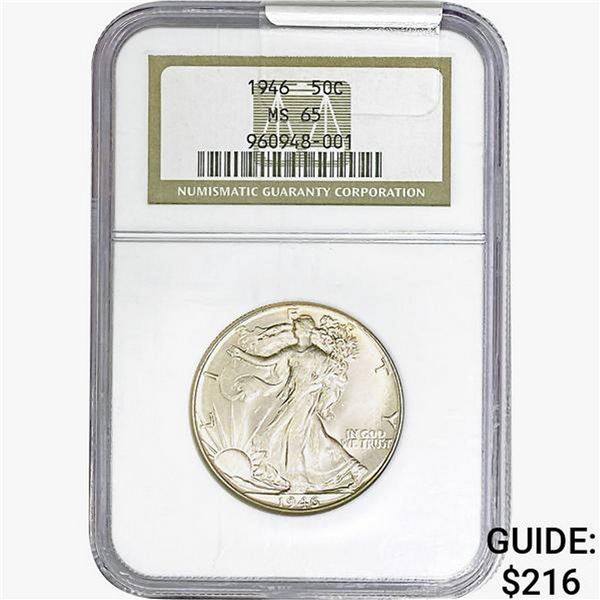 1946 Walking Liberty Half Dollar NGC MS65