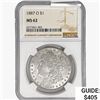Image 1 : 1887-O Morgan Silver Dollar NGC MS62