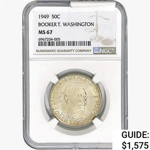 1949 Booker T Half Dollar NGC MS67