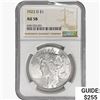 1923-D Silver Peace Dollar NGC AU58