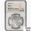 Image 1 : 1881-S Morgan Silver Dollar NGC MS63