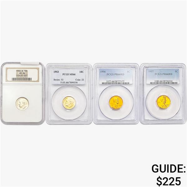 [4]1946-1957 Wheat Pennies & Roosevelt Dimes