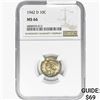 Image 1 : 1942-D Mercury Silver Dime NGC MS66