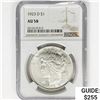 1923-D Silver Peace Dollar NGC AU58