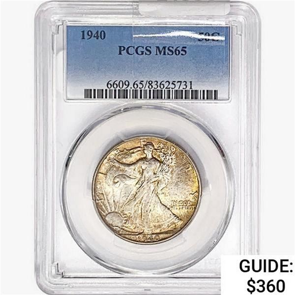 1940 Walking Liberty Half Dollar PCGS MS65