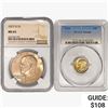 Image 1 : 1961 & 1977 Dollar and Dime NGC,PCGS MS