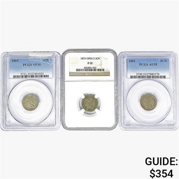 [3]1865-1881 Nickel Three Cent NGC/PCGS