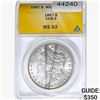 Image 1 : 1887 Morgan Silver Dollar ANACS MS62 VAM-3