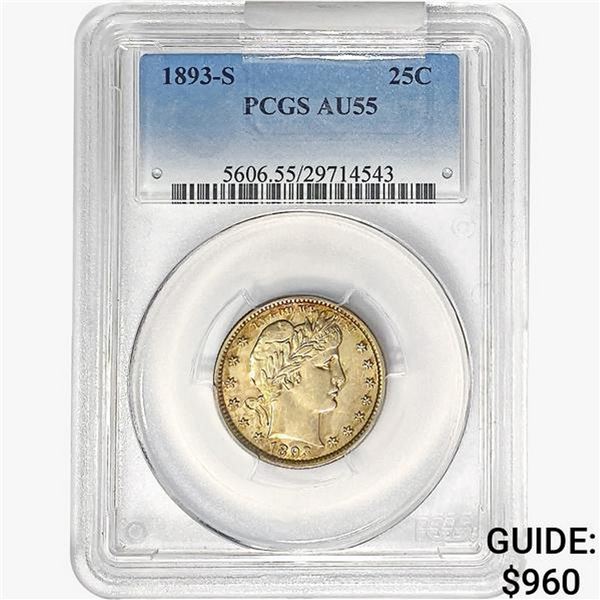 1893-S Barber Quarter PCGS AU55