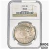 Image 1 : 1923 Silver Peace Dollar NGC MS65