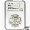 Image 1 : 1942 Walking Liberty Half Dollar NGC MS64