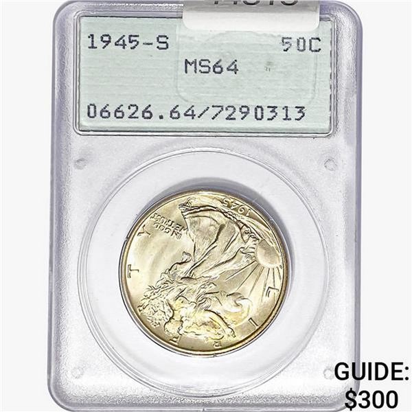 1945-S Walking Liberty Half Dollar PCGS MS64