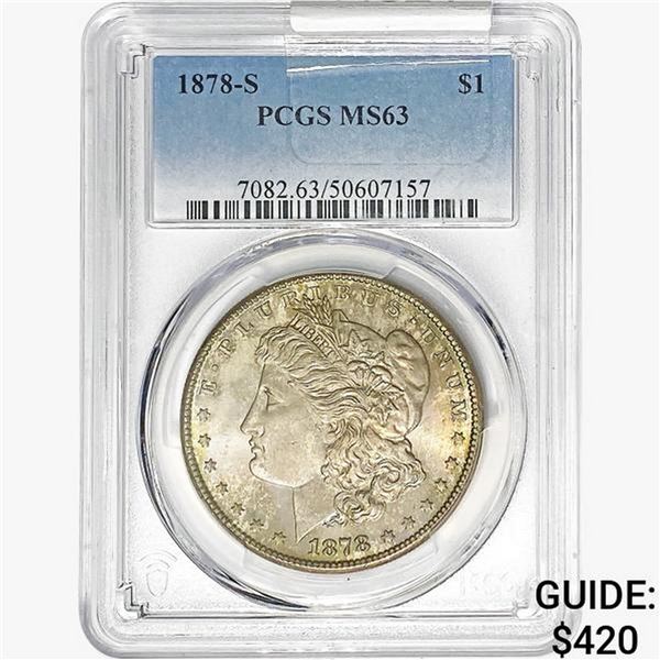 1878-S Morgan Silver Dollar PCGS MS63