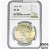 Image 1 : 1923 Silver Peace Dollar NGC MS65