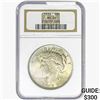 Image 1 : 1923 Silver Peace Dollar NGC MS65
