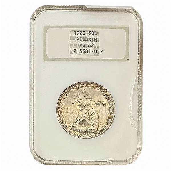 1920 Pilgrim Half Dollar NGC MS62 Old Fatty Holder