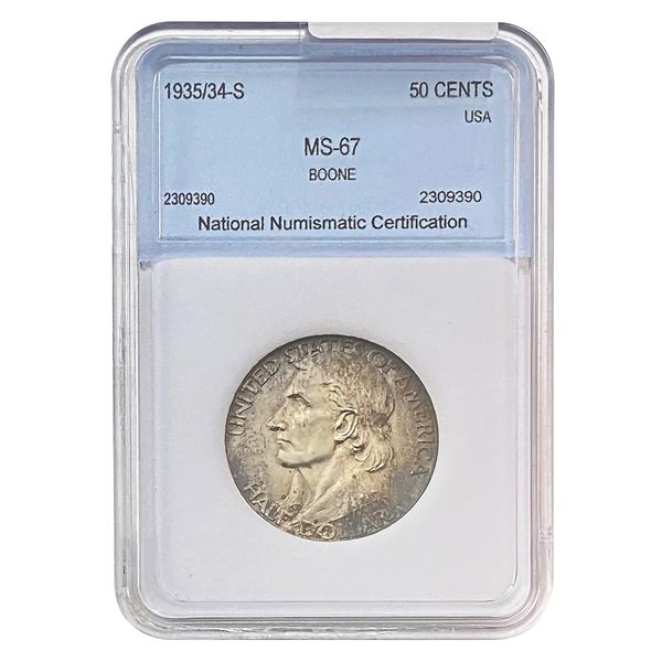 1935/34-S Boone Half Dollar NNC MS67