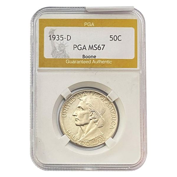 1935-D Boone Half Dollar PGA MS67